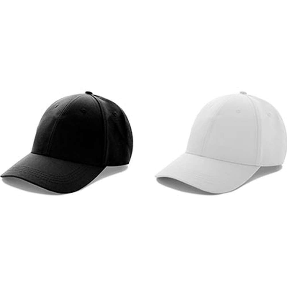 Black & white caps
